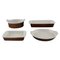 Glazed Stoneware Bowl and Dishes by Stig Lindberg for Gustavsberg, Set of 4 1