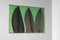 Guy Dessauges, Composizione verde, anni '70, Olio su pannello, Incorniciato, Immagine 5