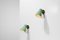 Brass Green Wall Sconces, 1960s, Set of 3, Image 13