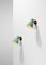 Brass Green Wall Sconces, 1960s, Set of 3 14