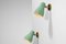 Brass Green Wall Sconces, 1960s, Set of 3, Image 9