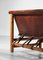 Cognac Leather & Pine Bench, 1950s 15