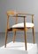 Scandinavian Solid Oak Armchair, 1960 12