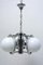 Space Age Chrome Chandelier, Czechoslovakia, 1950s 5