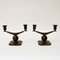 Candelabri rustici in bronzo di Sune Bäckström, Svezia, anni '30, set di 2, Immagine 7