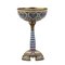 Painted Cloisonné Silver Goblet with Stained Glass Enamels by Ivan Khlebnikov 1
