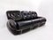 Mid-Century Modern Black Leather Sofa, Italy, 1960s 3
