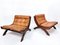 Mid-Century Italian Modern Cognac Leather Armchairs, 1960s, Set of 2 2