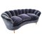 Italian Blue Velvet Sofa, 1930s 1