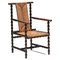 Art Nouveau Dark Brown Ebonized Wicker Chair by Josef Zotti, Austria, 1911, Image 1