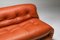 Cognac Leather Soriana Sofa by Afra and Tobia Scarpa for Cassina, 1970s 9