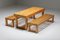 Italian Modernist Pine Bench by Charlotte Perriand, Italy, 1960s, Set of 2 8
