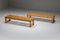 Italian Modernist Pine Bench by Charlotte Perriand, Italy, 1960s, Set of 2 2