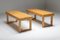 Panca e tavolo modernista in pino di Charlotte Perriand, Italia, anni '60, set di 3, Immagine 8