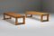 Panca e tavolo modernista in pino di Charlotte Perriand, Italia, anni '60, set di 3, Immagine 7