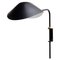 Black Anthony Wall Lamp White Fixing Bracket by Serge Mouille 1