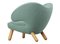 Pelican Chair Upholstered in Wood and Fabric by Finn Juhl for Design M 3