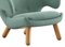 Pelican Chair Upholstered in Wood and Fabric by Finn Juhl for Design M 6