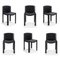 Chairs 300 Holz und Kvadrat Stoff von Joe Colombo für Hille, 6er Set 2