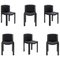 Chairs 300 Wood and Kvadrat Fabric by Joe Colombo for Hille, Set of 6, Image 6