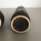 German Black-Red Pottery Fat Lava Vases by Jopeko, 1970s, Set of 2, Image 14