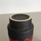 German Black-Red Pottery Fat Lava Vases by Jopeko, 1970s, Set of 2, Image 16