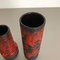 Vases Fat Lava en Poterie Rouge et Noire par Jopeko, Allemagne, 1970s, Set de 2 10