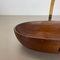 Austrian Teak Bowl with Brass and Rattan Handle by Carl Auböck, 1950s, Image 7