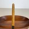 Austrian Teak Bowl with Brass and Rattan Handle by Carl Auböck, 1950s, Image 13