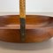 Austrian Teak Bowl with Brass and Rattan Handle by Carl Auböck, 1950s 14