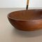 Austrian Teak Bowl with Brass and Rattan Handle by Carl Auböck, 1950s, Image 15
