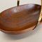 Austrian Teak Bowl with Brass and Rattan Handle by Carl Auböck, 1950s 16