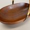 Austrian Teak Bowl with Brass and Rattan Handle by Carl Auböck, 1950s, Image 16
