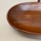 Austrian Teak Bowl with Brass and Rattan Handle by Carl Auböck, 1950s 8