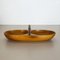 Large Austrian Light Teak Bowl with Brass and Leather Handle by Carl Auböck, 1950s, Image 4