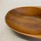 Large Austrian Light Teak Bowl with Brass and Leather Handle by Carl Auböck, 1950s 17