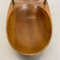 Large Austrian Light Teak Bowl with Brass and Leather Handle by Carl Auböck, 1950s 9