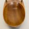 Large Austrian Light Teak Bowl with Brass and Leather Handle by Carl Auböck, 1950s, Image 9