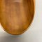 Large Austrian Light Teak Bowl with Brass and Leather Handle by Carl Auböck, 1950s 12
