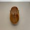 Large Austrian Light Teak Bowl with Brass and Leather Handle by Carl Auböck, 1950s 7