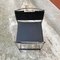 Italian Modern Steel & Black Leather Counter Height Stool, 1980s 7