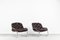 Mid-Century Modern Brown Leather Lounge Chair, 1960s, Set of 2, Image 1