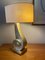 Goldene Tischlampe aus Keramik von Le Dauphin 2