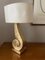 Goldene Tischlampe aus Keramik von Le Dauphin 3