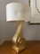 Goldene Tischlampe aus Keramik von Le Dauphin 1
