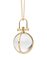 Modern Sacred 18k Solid Yellow Gold Medium Crystal Orb Talisman Pendant Necklace with Natural Rock Crystal by Rebecca Li 1