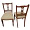 Antique Victorian Walnut Side Chairs, Set of 2 1