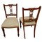 Chaises d'Appoint Victoriennes Antiques en Noyer, Set de 2 1