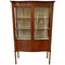Antique Mahogany Inlaid Serpentine Front Display Cabinet 1