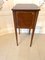 Antique Edwardian Mahogany Inlaid Bow Fronted Bedside Cabinet 8
